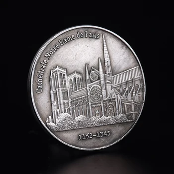 REPLIKA 1PC Užsienio Moneta 1163~1345 Notre Dame De Paris Progines monetas, Frankas Suvenyrų Monetas, Monetų  5