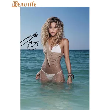 Custom Shakira Drobės, Šilko Plakatas Namų Dekoro Custom Print audinys Audinys Sienos Plakatas Užsakymą Drobės Plakatas  5