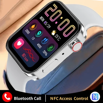 LIGE Smartwatch Serija 8 NFC HD Ekranas, Smart Žiūrėti Vyrams, Moterims Dial Skambinkite Sporto laikrodžiai Sporto Apyrankė 