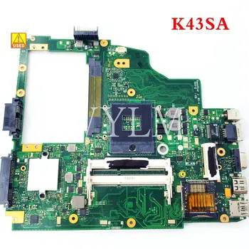K43SA HM65 DDR3 Mainboard REV 2.0 ASUS A43S X43S K43S A43SA Nešiojamas Plokštė PAGRINDINĖ plokštė Darbo nemokamas pristatymas Panaudota  10