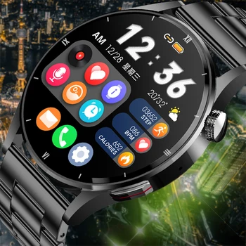 LIGE 1.32 colių Smart Watch Vyrai Moterys HD 360*360HD Ekranas AMOLED Dėl Huawei Termometras Laikrodžiai 
