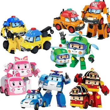 Acion 6 Pav Stilių Robocar Korėja Robotas Automobilių Transformacijos Žaislai Gaisrinė Mašina Rankinis Deformacijos Vaikas Berniukai Dovana Vaikams  10