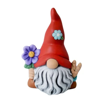 Magija Sodo Gnome Beveidis Lėlės Kūrybos Nykštukas Dervos Statula, Kolekcines, Miniatiūrinės Figūrėlės Goblin Sodo Ornamentu Priedai  5