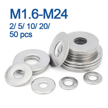M1.6 M2, M3, M5 M6 M8~ M24 304 Nerūdijančio Plieno Tarpinės-Ultra plonas Metalinis Varžtas Plokščia Poveržlė Standartą Padidinti Sutirštės Meson Plovimo  4