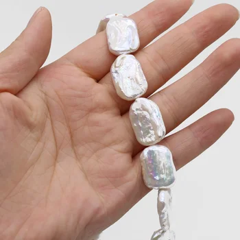 Natūralūs Gėlavandenių Perlų Netaisyklingos Stačiakampio Baroko Perlo Karoliukai, Papuošalai Priėmimo 