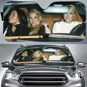 Paryžiaus Britney Lindsay Šilumos Automobilių Saulė Pavėsyje Iconic Automobilių Reikmenys 2000, Automobilio Saulės Pavėsyje, Automobilių Saulė Pavėsyje, Automobilio Stiklas, Automobilio Viena  5