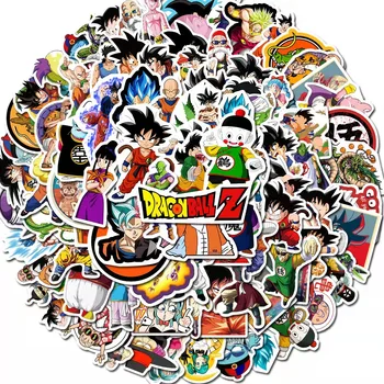 50/100 Lakštai Japonų Anime Dragon Ball Grafiti Lipdukai Vandeniui PVC Lipdukai Bagažo Nešiojamojo kompiuterio Lipdukai Vaikų Žaislai  5