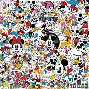 10/30/50pcs Disney Mielas Animacinių filmų Mickey Mouse Lipdukai Lipdukai Gitara Nešiojamas Telefono Bagažo Motociklo Vandeniui Lipdukas Vaikas Žaislas  5