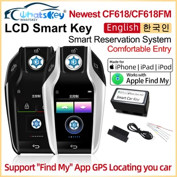 Anglų/korėjiečių CF618FM Universalus Modifikuotas Smart LCD Mygtuką Nuotolinio Valdymo imobilizavimo BMW/Audi/VW/Benz/Hyundai Automobilių GPS Tracker  5