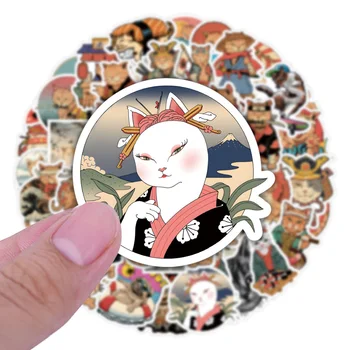 10/30/50PCS Retro Mielas Anime Samurai Katė Animacinių filmų Lipdukai 