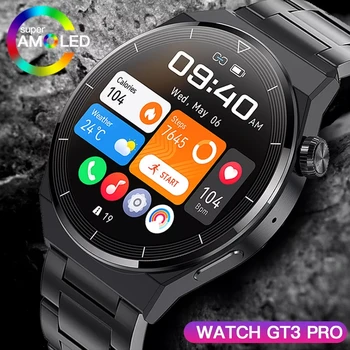 2022 NFC Smart Watch Vyrų GT3 Pro AMOLED 390*390 HD Ekranas, Širdies ritmo 