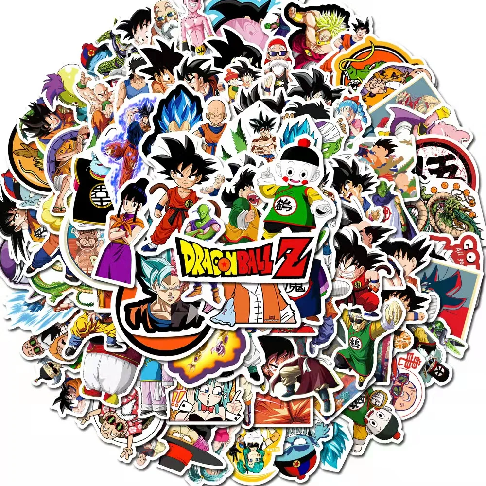 50/100 Lakštai Japonų Anime Dragon Ball Grafiti Lipdukai Vandeniui PVC Lipdukai Bagažo Nešiojamojo kompiuterio Lipdukai Vaikų Žaislai