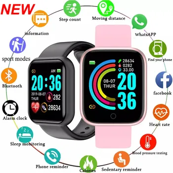 2022 Originalus D20 Pro Vyrų Smart Watch Širdies Stebėti Sporto Seklys atsparus Vandeniui Sporto Moterims Smartwatch Y68 Laikrodžiai PK Huawei GT2  0