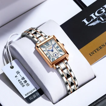 LIGE Prekės SUNKTA Moterų Laikrodžiai Rose Gold Top Prabangių Laikrodžių Moteris Kvarco Vandeniui Moterų Laikrodis Ponios, Mergaitės Laikrodžiai Laikrodis  10