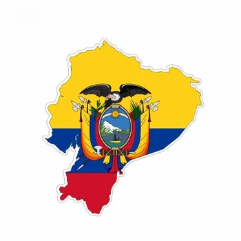 10CM Kūrybos Nacionalinės Vėliavos Lipdukas, Ekvadoras Vėliavos Žemėlapis Automobilių Lipdukas Kūno Šalmas Nešiojamas Decal  10