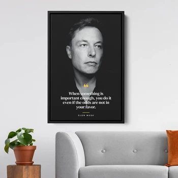 Bandai Sėkmės Įkvepiantį Elon Musk Plakatai ir Spausdina Motyvacinį Kabučių Nuotraukos Kambarį Drobės Tapybos Dekoro Dovana  5