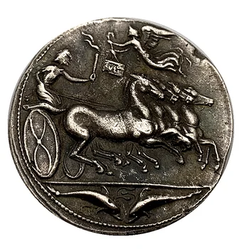 Arklių Rider 00124mm Antikvariniai Vario Senas Sidabro Medalį Progines monetas, Ženklelis, Kolekcines, Dovana Ms01  10