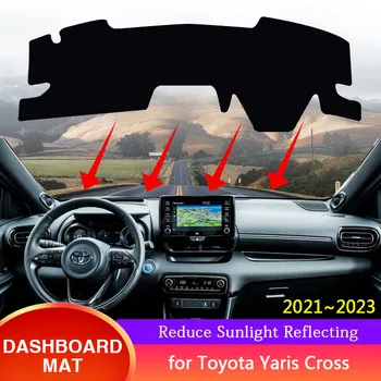 Toyota Yaris Kryžiaus 2021 2022 2023 XP210 Automobilio prietaisų Skydelyje Brūkšnys Kilimėlis Padengti skėtį nuo saulės Anti-sun kiliminė danga, Trinkelėmis, Auto Reikmenys, Lipdukai  10