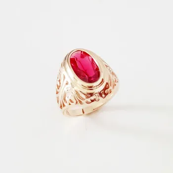 Vestuviniai Žiedai 585 Rose Aukso Spalvos bižuterijos Karšto Pardavimo Mielas Raudona Kubinis Cirkonis Žiedai Dizaino Moterims  5