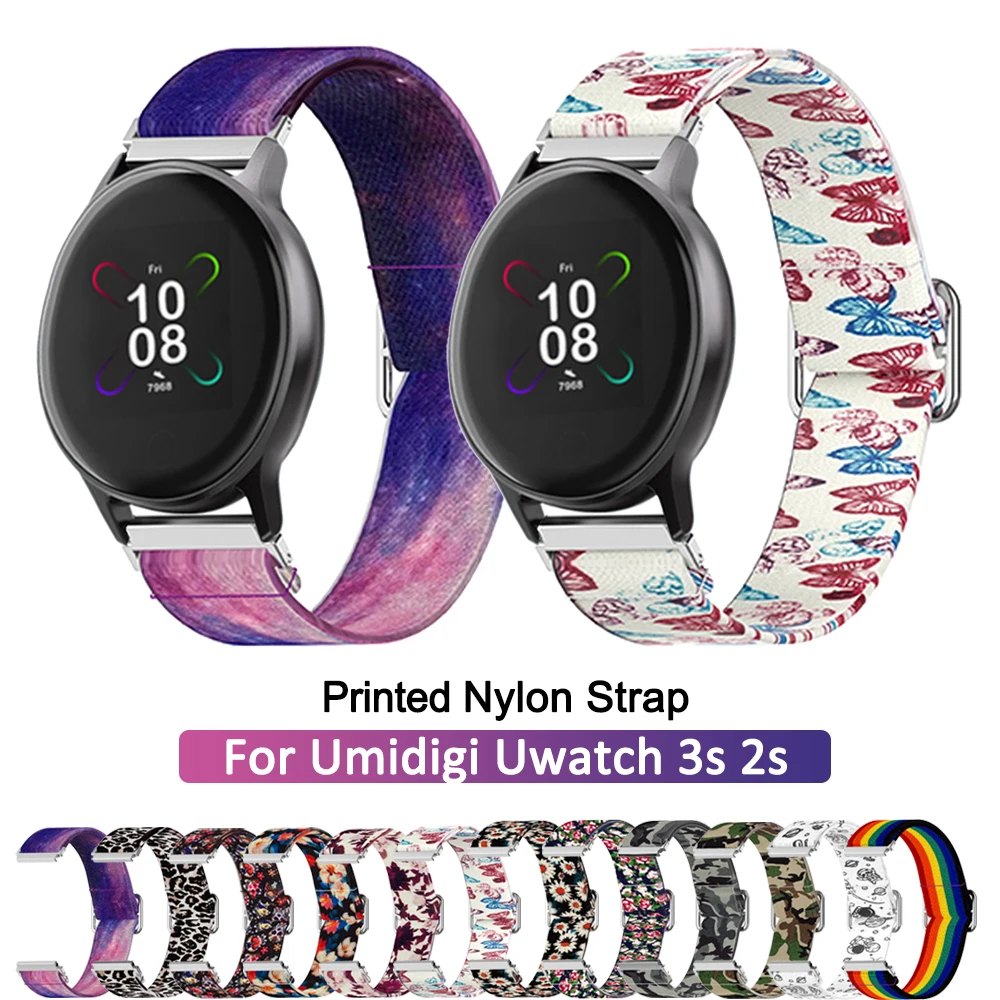 apyrankės už Umidigi Uwatch 3S Urun S smartwatch pakeitimo apyrankė Uwatch 2S dirželis, reikmenys 22MM Elastingos tinklelio juosta