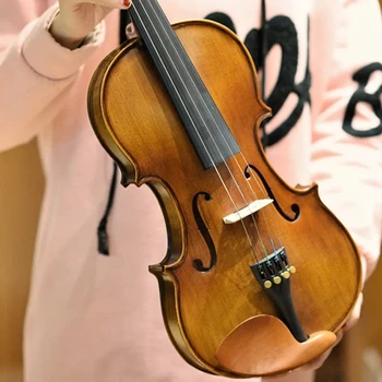 Europos 1716 klasikinis smuiko V04 rankų darbo suaugusių vaikų bandymų klasės profesionalus žaisti smuikas 4/4 muzikos instrumentas  5
