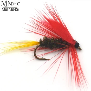 MNFT 10VNT 10# Alyvuogių Red Wing Povas Plaukų, kūno Mayfly Upėtakių Žvejyba Sausos Muses Dydis Musė  10