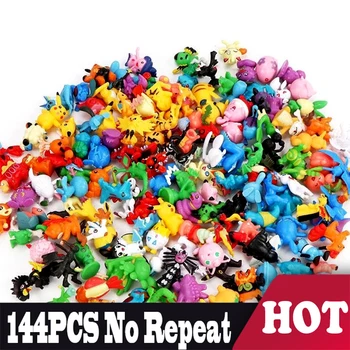 Originalių POKEMON duomenys 144 įvairių stilių 24pcs/maišas naujas lėlės veiksmų skaičius, žaislai carta pokemones kolekcionuojamos lėlės  5