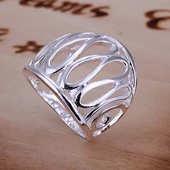 Didmeninė sidabruotas Žiedo,bižuterijos,Tuščiaviduriai Nykščio Moterims ir Vyrams, Dovanų Sidabro Papuošalai Piršto Žiedai  5