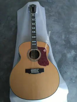 nemokamas pristatymas AAA atnaujinti visos kietosios jumbo 12 stygos F512 gitara 12 stygų akustinę elektros gildijos stiliaus gitara  10