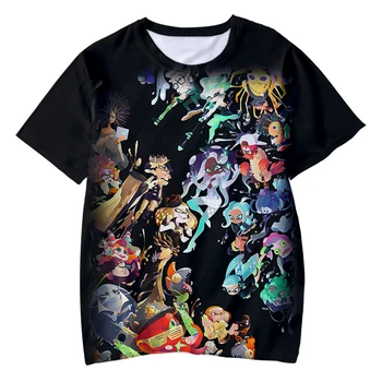 Splatoon 3 T-Shirts Anime Grafiti Šaudymo Žaidimas 3D Spausdinimo Streetwear Vyrai Moterys Mados Negabaritinių Marškinėliai Harajuku Vaikai Tees Viršūnės  5