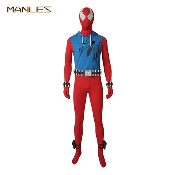 Scarlet Voras Cosplay Ben Reilly Kostiumas Spiderman Kostiumas Helovinas Supermeno Kostiumas  10