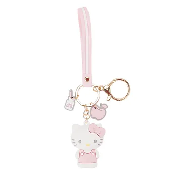 Sanrio Melodija Hello Kitty Kuromi Cinnamoroll Pom Purin Animacinių Filmų Pliušinis Lėlės Kawaii Keychain Mielas Kuprinę, Apdailos Atostogų Dovanų  10
