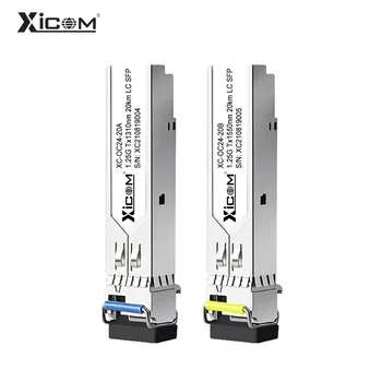 1.25 G 20KM Simplex, LC Jungtis SFP Modulis Vienu Režimu, Vieno Pluošto 1310nm/1550nm su Cisco/Mikrotik Gigabit Ethernet Jungiklis  10