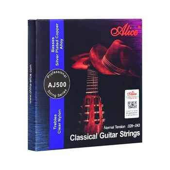 Alice Klasikinės Gitaros Stygos AJ500 028-043 Nailono Sidabro Apsauginės Vielos, Vakuuminio Pakavimo Nano Danga Dalys  10