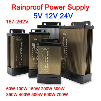 5V (12V 24V elektros Energijos Tiekimo Lauko Rainproof Apšvietimo Transformatoriai 100W 150W 200W 250W 300W 400W 500W 600W 700W  10