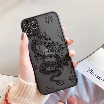 Azija Rytų Mados Dragon Totem Gyvūnų Modelio Telefono dėklas 