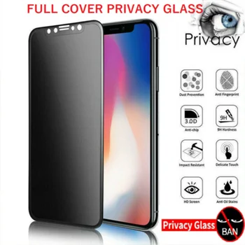 Privatumo Screen Protector, iPhone 12 Pro Max 12 Mini Pro 11 Max XS Max XR 7 8 Plus atsparus smūgiams Anti-Scratch, Anti-spy Stiklo  5