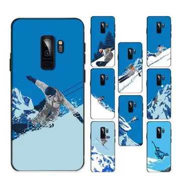 Slidinėjimas Sniego Snieglentės Slidės Telefono dėklas Samsung S20 lite S21 S10 S9 plus Redmi Note8 9pro už 