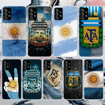 Argentinos Vėliava Minkštas Telefono dėklas Samsung Galaxy A52 A53 A12 A13 A22 A23 A32 A33 A72 A73 5G A02S A03S A50S Modelio Padengti  5