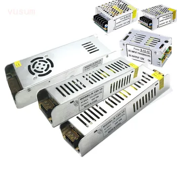 Vusum LED Driver Energijos Tiekimas, kintamoji srovė 220 į DC12V / DC24V 12W 24W 60W 120W 200W 250W 360W LED Adapteris Apšvietimo Transformatoriai  10