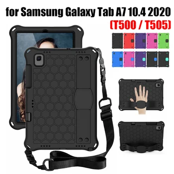 Tablet Case For Samsung Galaxy Tab A7 10.4 2020 T500 T505 Apsaugos Atveju Su Petnešėlėmis Fundas Apima Coque 