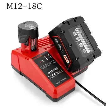 M12-18C Li-ion Baterijos Kroviklis Milwaukee 12 V, 14,4 V 18V C1418C 48-11-1815/1828/1840 M18 M12 M14 Ličio Baterija  5