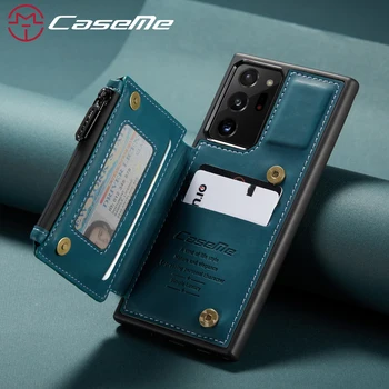 CaseMe Užtrauktuku Piniginės Dangtelis Skirtas Samsung Galaxy Note, 20 Ultra10 9 S20 S21 Plus Ultra FE S10 S8 S9 Plus A51 A71 Odos Piniginės Atveju  10