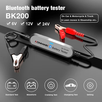 Atnaujinti BK200 Bluetooth 5.0 Automobilių Motociklo Akumuliatoriaus Testeris 6 V 12V 24V Baterija Analizatorius 100 iki 2000CCA Įkrovimo Paleidimo Bandymo Įrankis  5