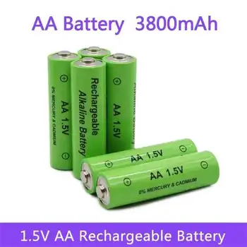 AA baterija 3800mAh 1,5 V baterijos Įkraunamos baterijos AA 3800mAh 1,5 V Įkrovimo Baterija (akumuliatorius žaislų Nuotolinio valdymo nemokamas pristatymas  5