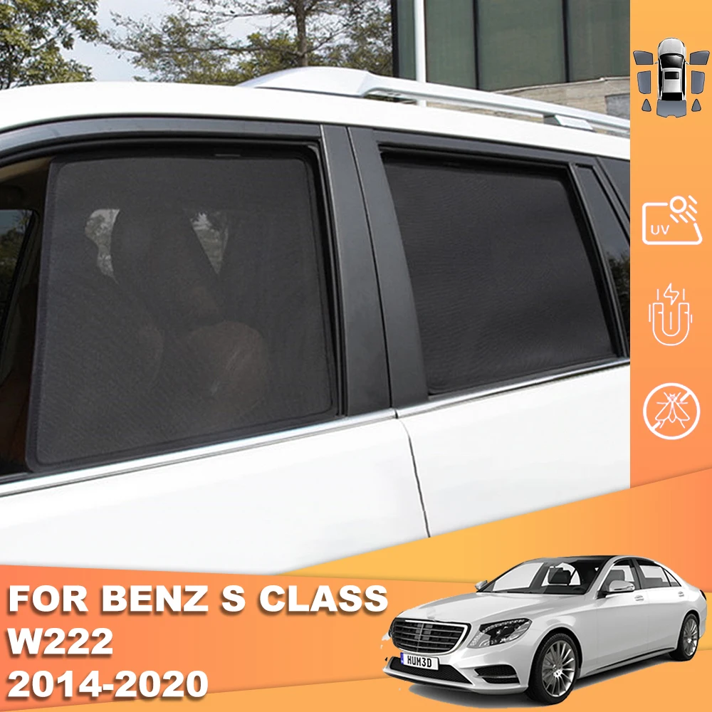 Mercedes Benz S Klasės W222 2013-2020 Automobilių Skėtį Nuo Saulės Skydelis, Priekinė Užpakalinė Langų Uždangos Pusėje Kūdikių Sėdynės Lango Saulė Pavėsyje, Skydas