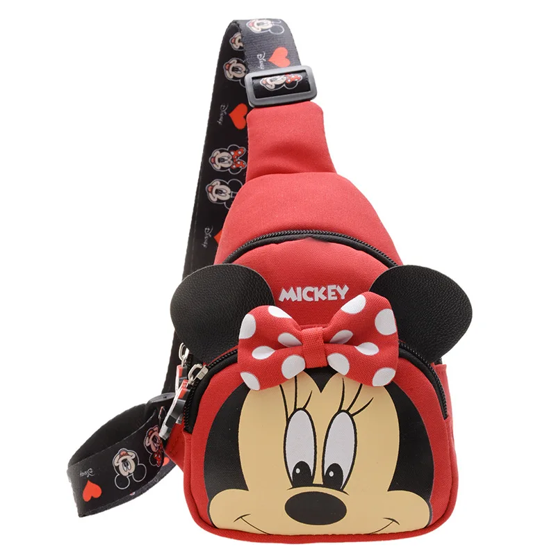 Mickey Mouse Pečių Maišą Kilpos Krūtinės Pack Drobės Sporto Minnie Peliukas Paaugliams Crossbody Rankinės Vyrams, Moterims, Krūtinės Krepšiai Juosmens Diržas