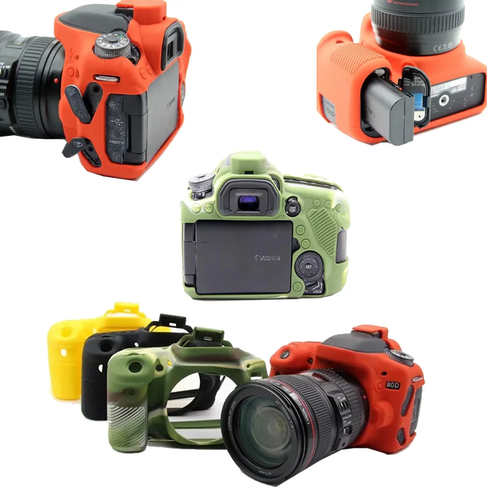Silikono DSLR Camera Case Cover Krepšys Canon EOS R 70D 80D 90D 6D 6D2 6D, Mark II 850D T8i 1300D T6 1500D